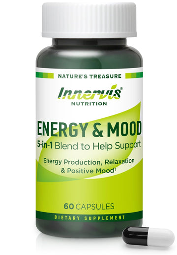 Caffeine Free Natural Energy Boost with Ashwagandha, Maca & Magnesium - Support Stress Relief, Focus & Mood - 60 Capsules by Innervis Nutrition INNERVISNUTRITION uk supplements