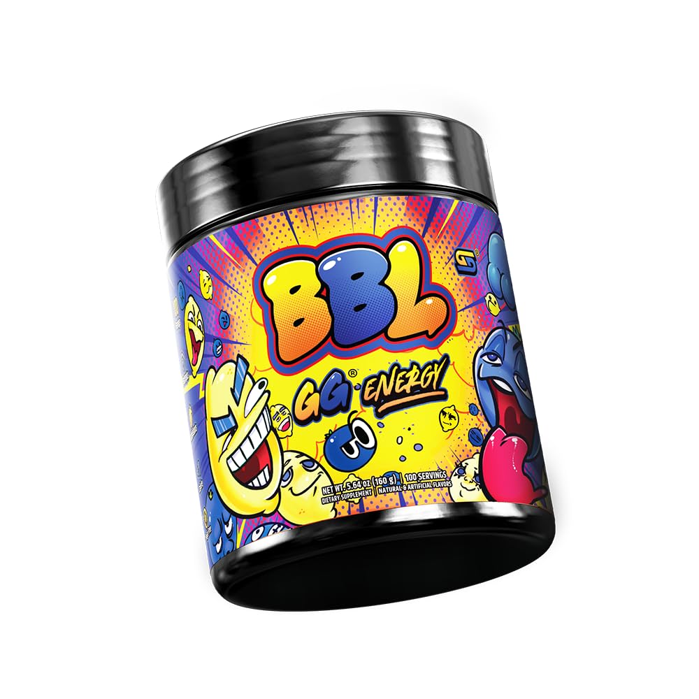 Gamer Supps GG Energy - BBL by Clooless (100 Servings) - Keto Friendly Gaming Energy and Nootropic Blend, Sugar Free + Organic Caffeine + Vitamins + Immune Support, Powder Drink Gamer Supps uk supplements