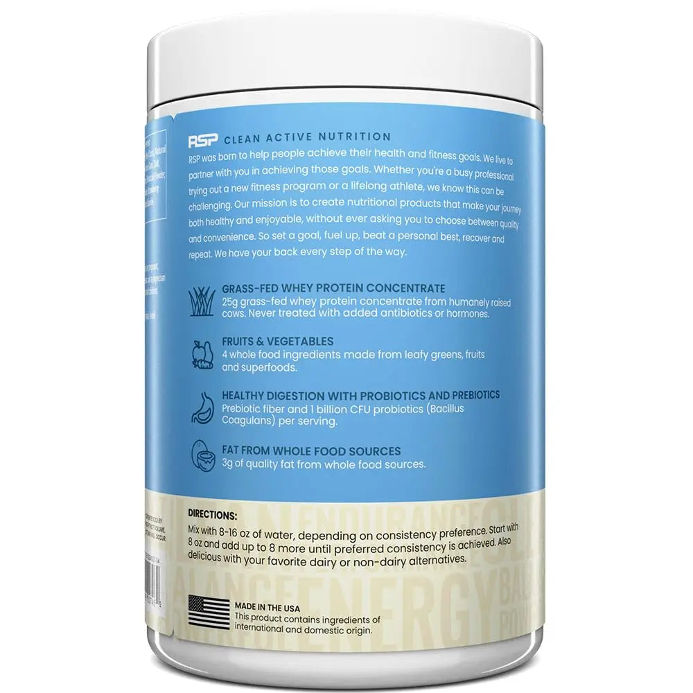 TrueFit High Fiber Protein Powder, Grass-Fed Whey Meal Replacement Shake with Prebiotics, Probiotics, & Organic Superfoods, Keto Friendly, Gluten Free RSP NUTRITION uk supplements