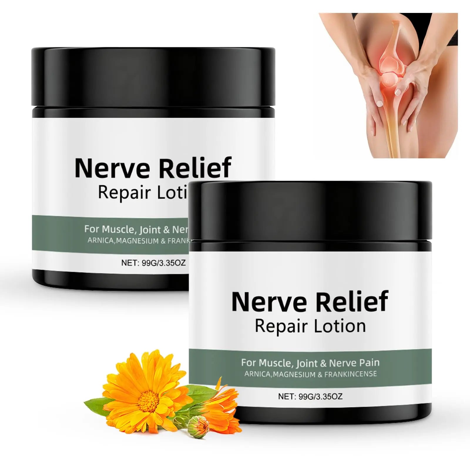 Vincofoo 2PC Nerve Relief Repair Lotion Cream, Neuropathy Lotion with Arnica, Deeply Moisturizes Skin, Keep Soft Smooth, Suitable for Muscle, Lumbar, Neck, Hands and Feet Vincofoo uk supplements