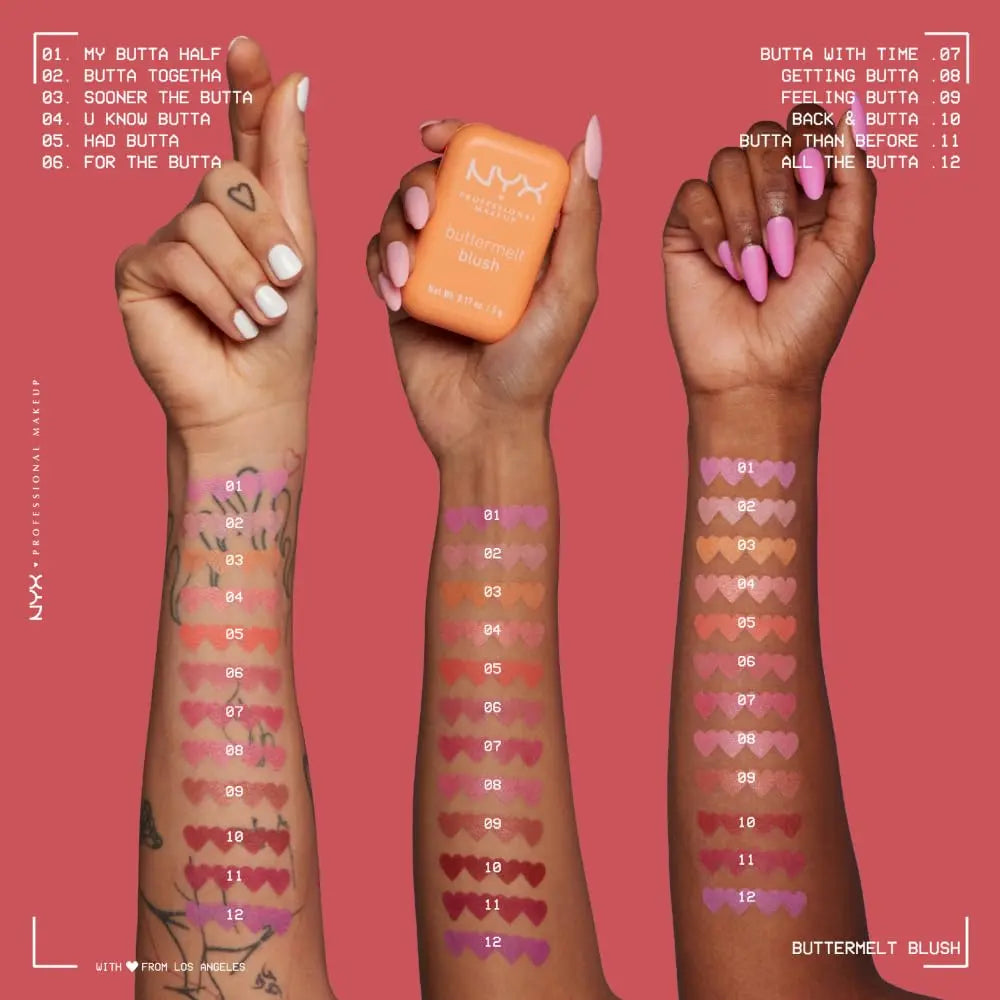 NYX PROFESSIONAL MAKEUP Buttermelt Powder Blush, Fade and Transfer-Resistant Blush, Up to 12HR Make Up Wear, Vegan Formula - For The Butta NYX PROFESSIONAL MAKEUP uk supplements