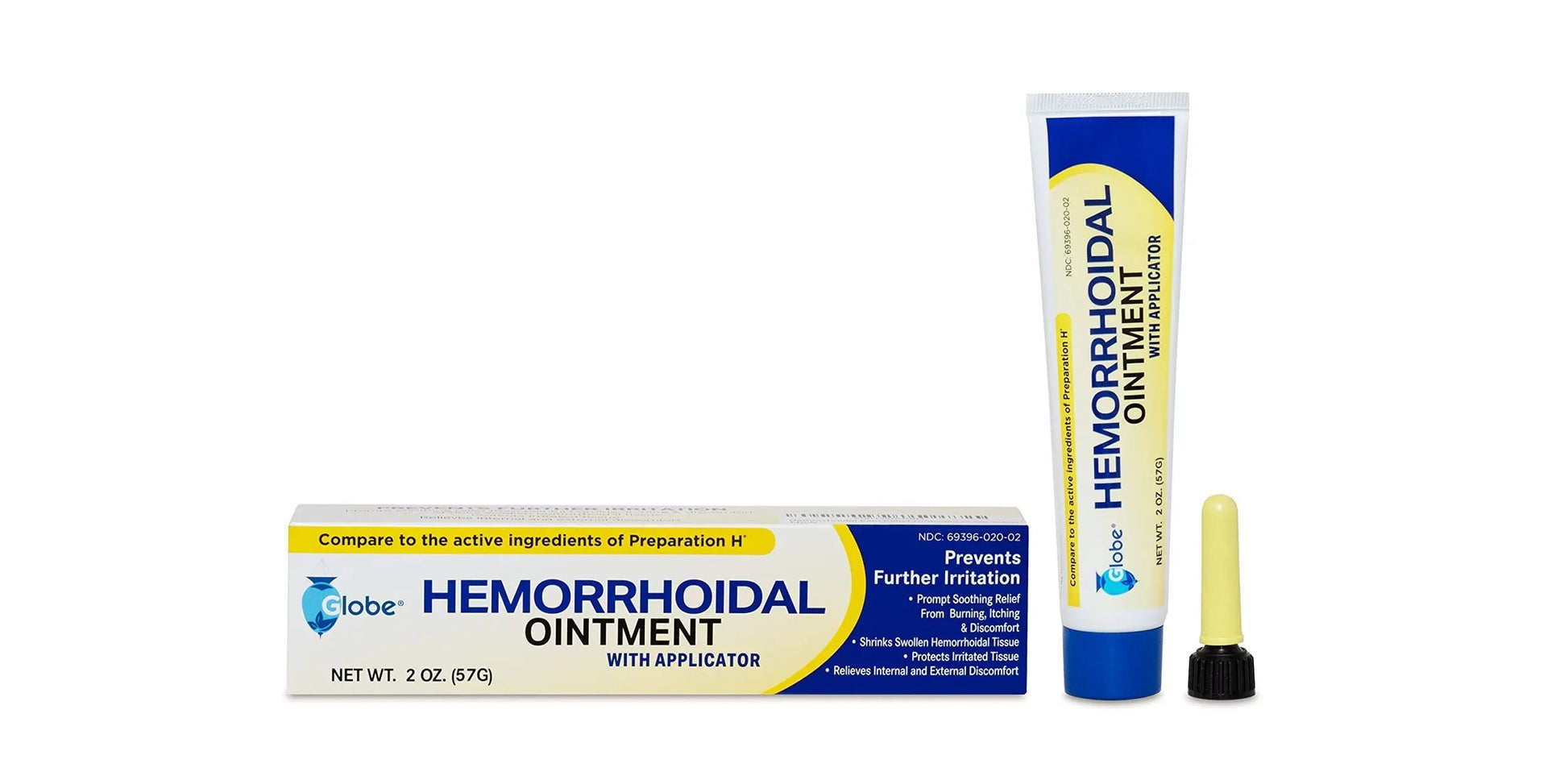Globe Hemorrhoidal Ointment, Phenylephrine HCl, Petrolatum, Mineral Oil, Relief from Burning, Itching and Discomfort of Hemorrhoids, 2 Ounces (4 Pack) Globe uk supplements