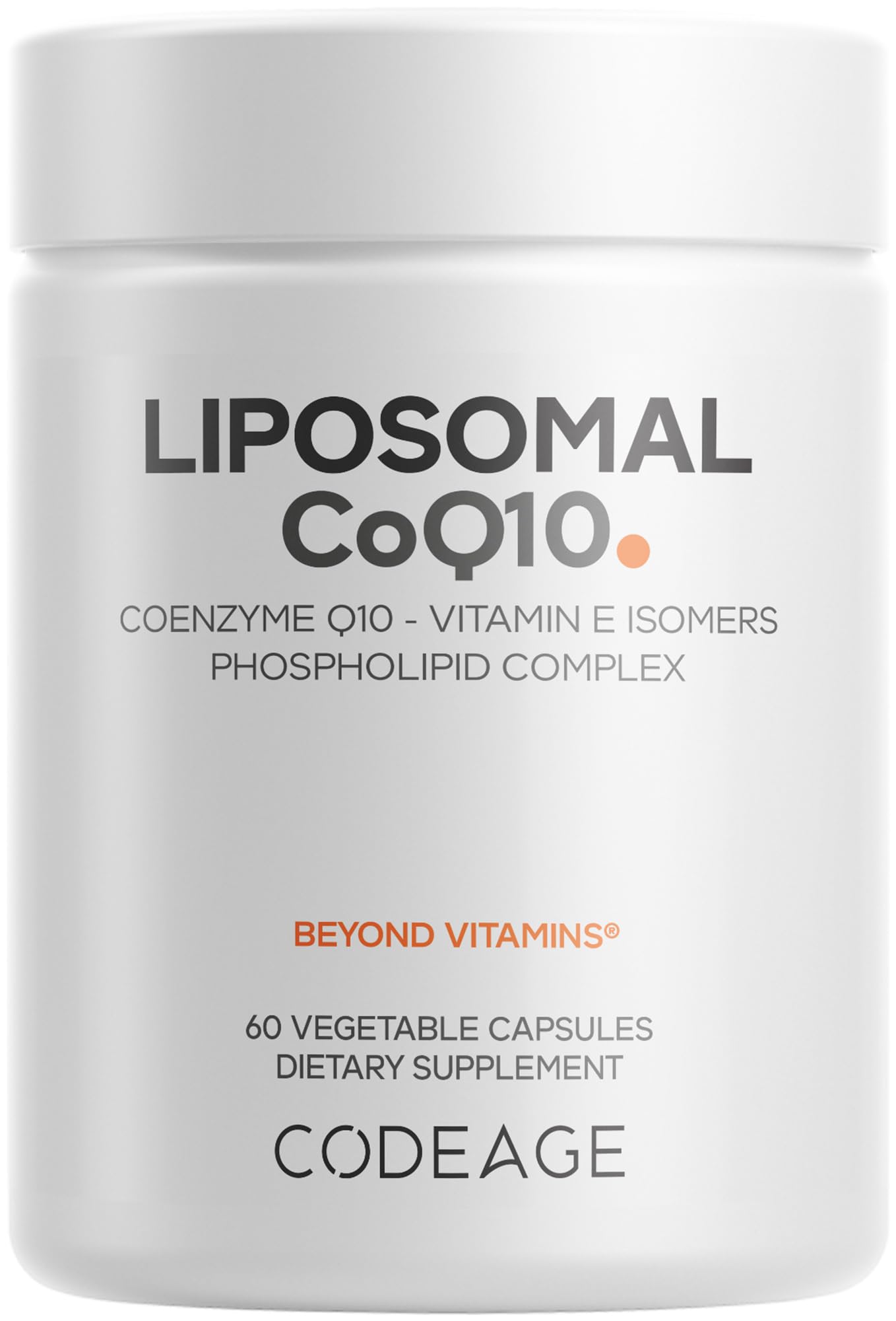 Codeage Liposomal CoQ10 Supplement - 125 mg Coenzyme Q10 with Vitamin E Isomers Tocopherols - 2-Month Supply - 1 Capsule Per Serving - Liposomal Delivery - Vegan, Non-GMO, Gluten-Free - 60 Capsules Codeage uk supplements