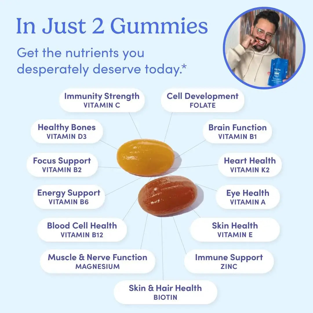 FIRST DAY Men’s Wellness Bundle with Multivitamins, Tribiotics & Calming Magnesium Gummies – Supports Nutrition, Immune & Digestive Health FIRST DAY uk supplements