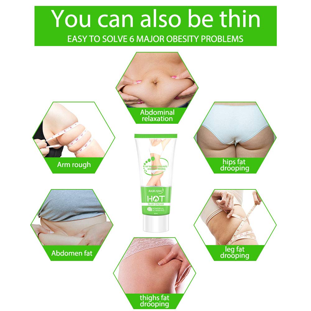 Hot Cream 2 Pack, Cellulite Slimming & Firming Cream, Body Fat Burning Massage Gel AIQIUSHA uk supplements