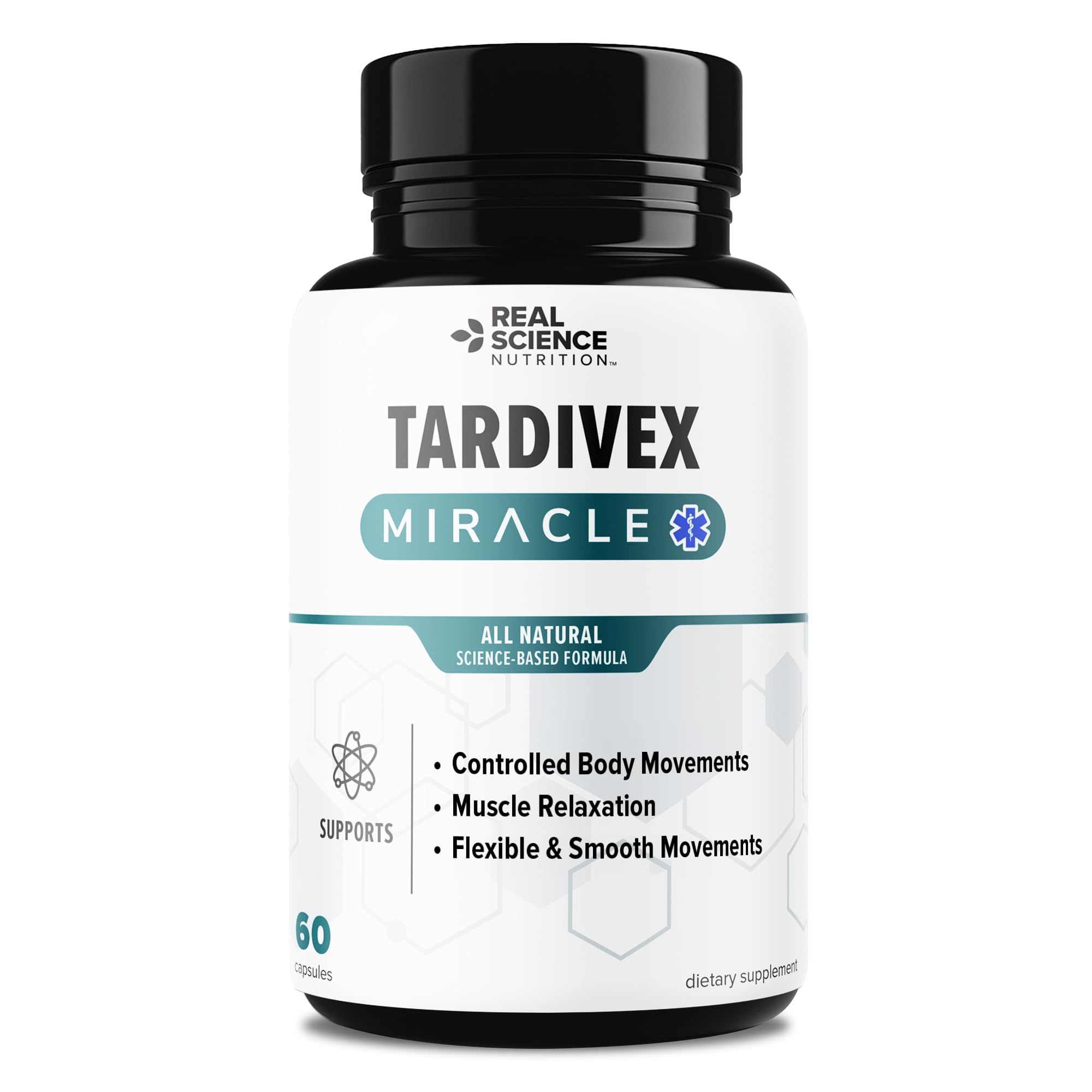 Real Science Tardivex All Natural Nerve Support Supplement for Neurological Balance - Includes Vinitrox, GABA & Essential Vitamins for Controlled Movement & Coordination - Made in USA, 60 Caps Real Science Nutrition uk supplements