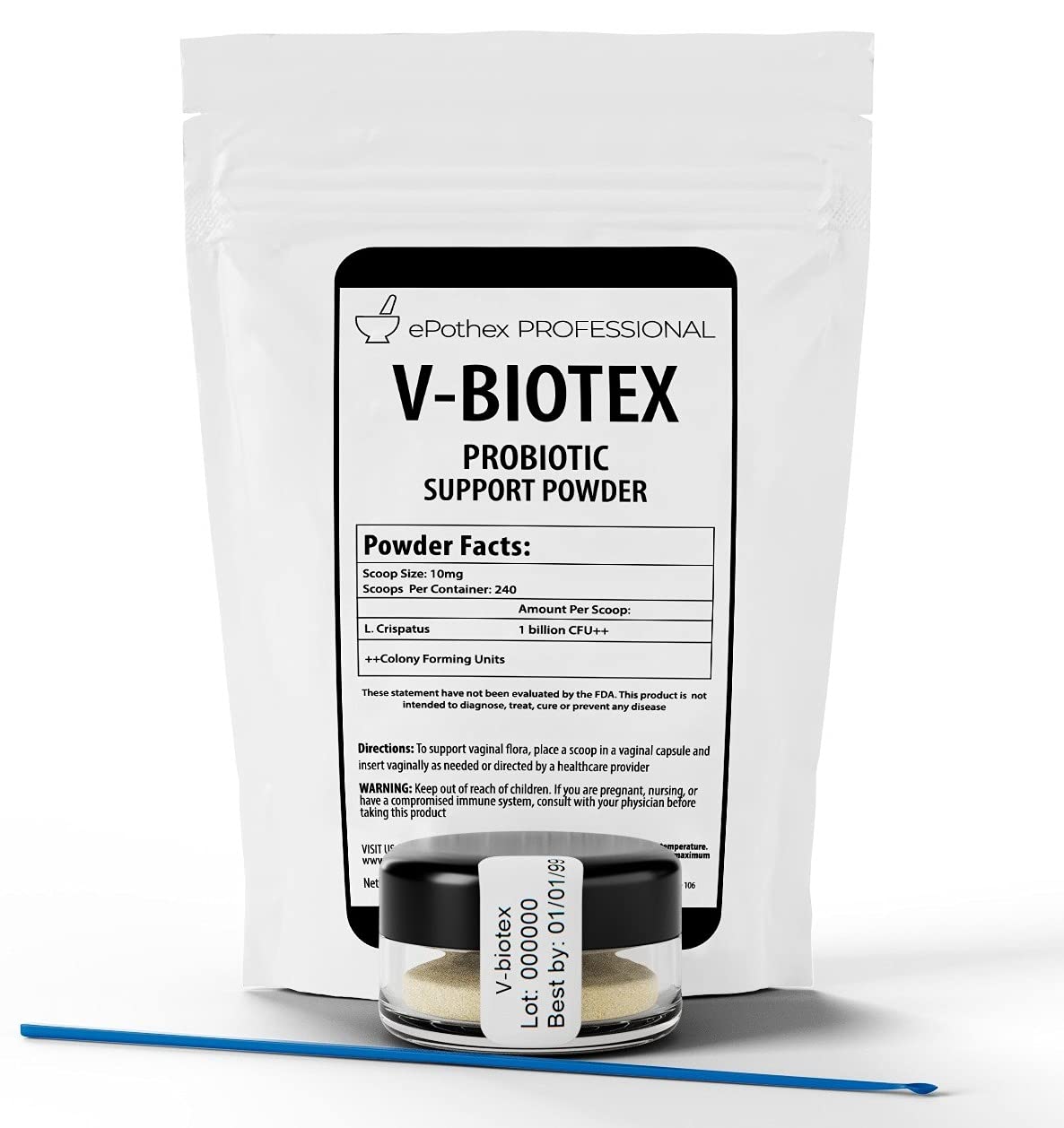 EPOTHEX V-Biotex - Pure L. Crispatus Probiotic Powder | Vaginal Probiotic | Promotes Vaginal & Urinary Health EPOTHEX uk supplements
