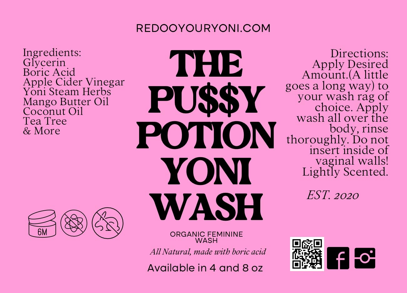 Mango Butter Yoni Wash with boric acid Generic uk supplements