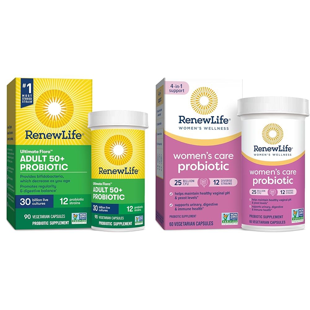 Renew Life Probiotic Adult 50 Plus Probiotic Capsules, Daily Supplement Supports Urinary Renew Life uk supplements