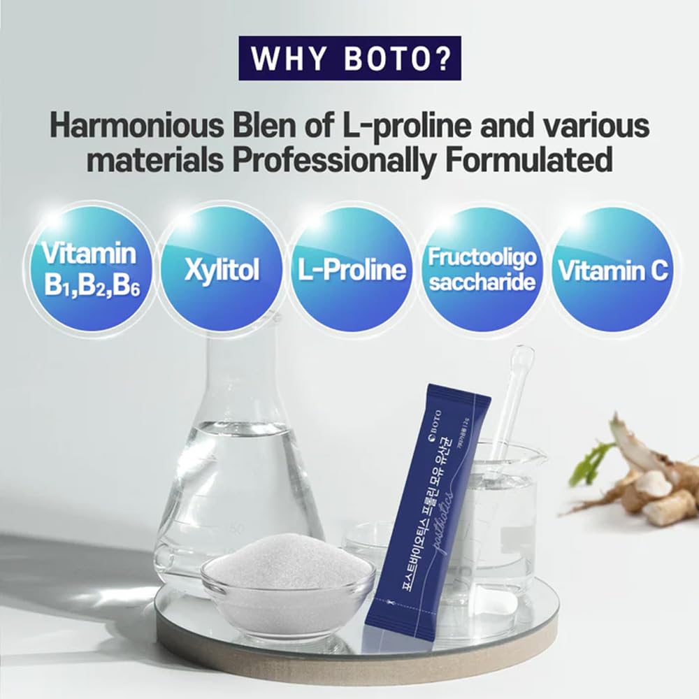ZIOSTAND BOTO Korean Care it Probiotics Natural Prebiotics Proline Breast Milk Lactobacillus, Colon Cleanse, Immunity Support - 1 Month (30 of Pack, PostBiotics) ZIOSTAND uk supplements