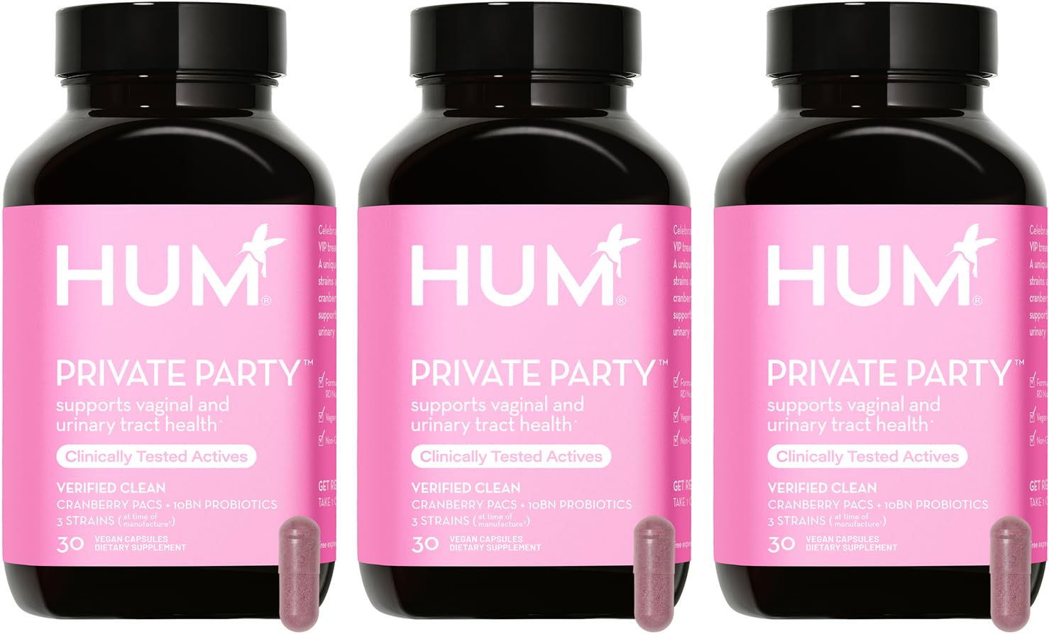 HUM Private Party Pills - Vaginal Probiotics for Women's Ph Balance with Cranberry HUM uk supplements