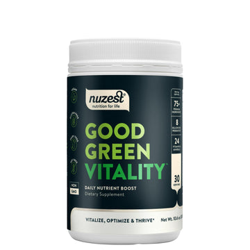 Nuzest Greens Powder Good Green Vitality – Vitamins, Minerals & Superfoods – Vegan Multivitamin Supplement (300g) Nuzest uk supplements