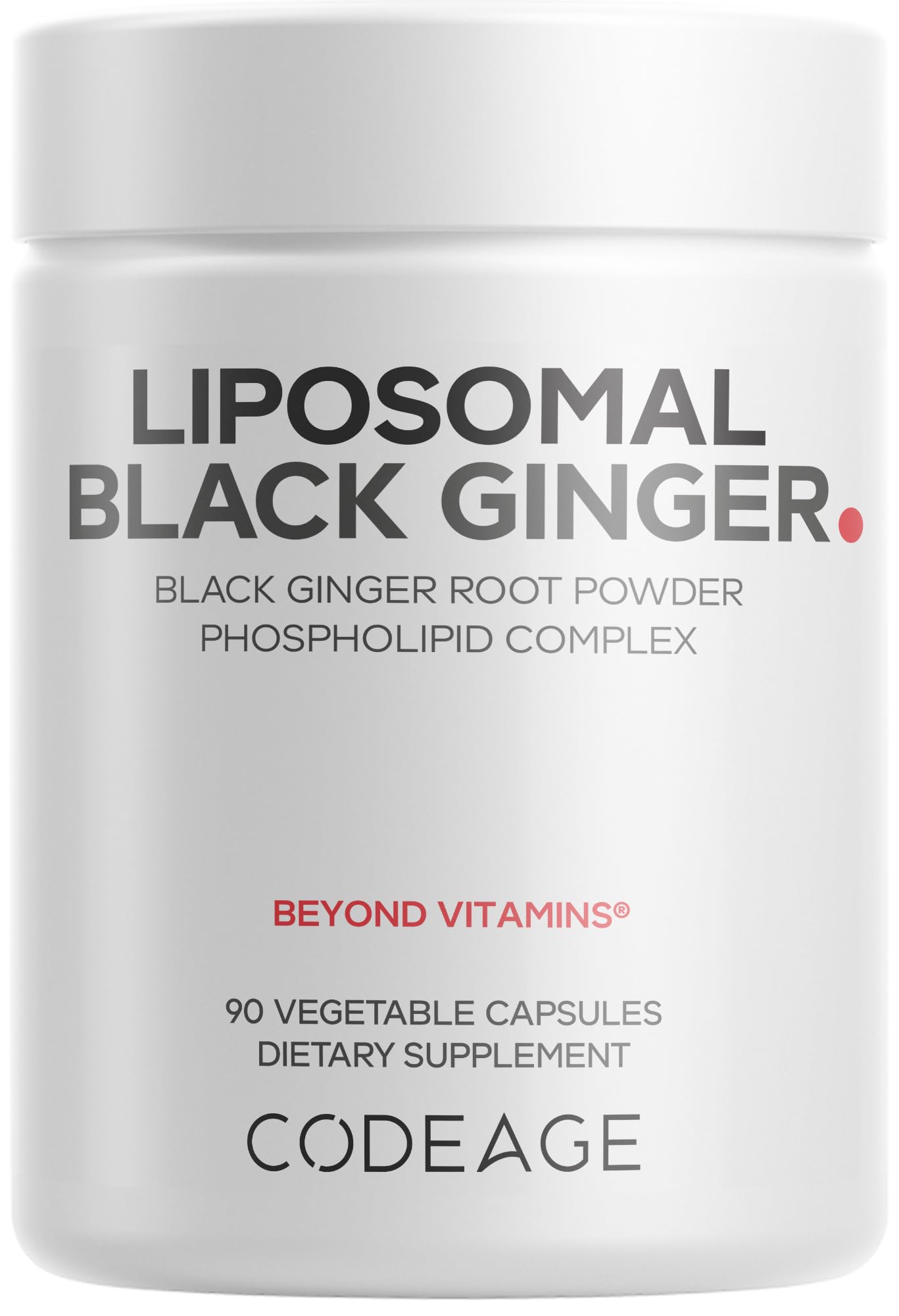 Codeage Liposomal Black Ginger Supplement - Kaempferia Parviflora Root Powder - 3-Month Supply - Ginger Root Pills and Herbal Root - Liposomal Delivery - 1 Capsule Per Serving - Non-GMO - 90 Capsules Codeage uk supplements