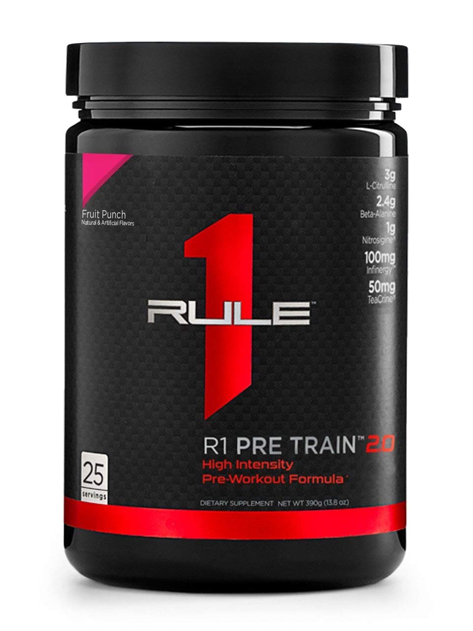 Rule 1 Proteins R1 Pre Train 2.0 25 Serv Fruit Punch, 390 Gram Rule 1 Proteins uk supplements