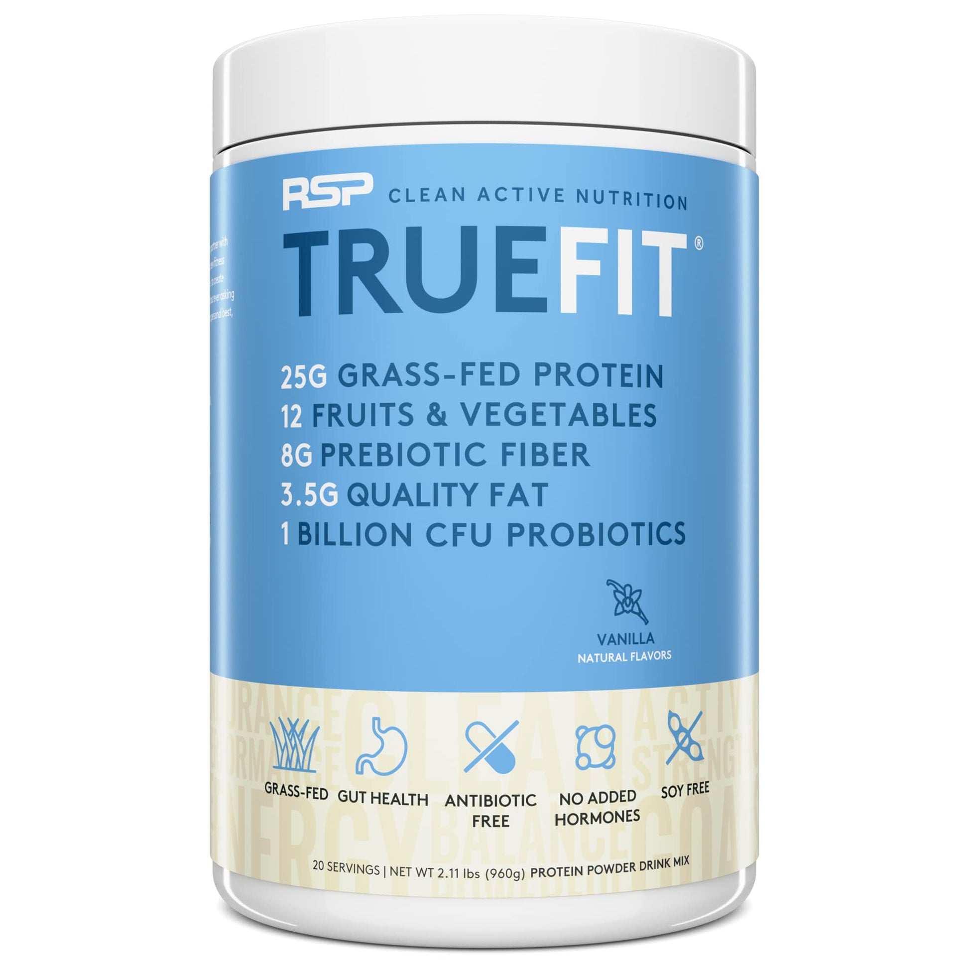 TrueFit Meal Replacement Shake Protein Powder, Grass Fed Whey + Organic Fruits RSP NUTRITION uk supplements