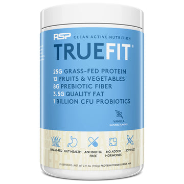 TrueFit Meal Replacement Shake Protein Powder, Grass Fed Whey + Organic Fruits RSP NUTRITION uk supplements