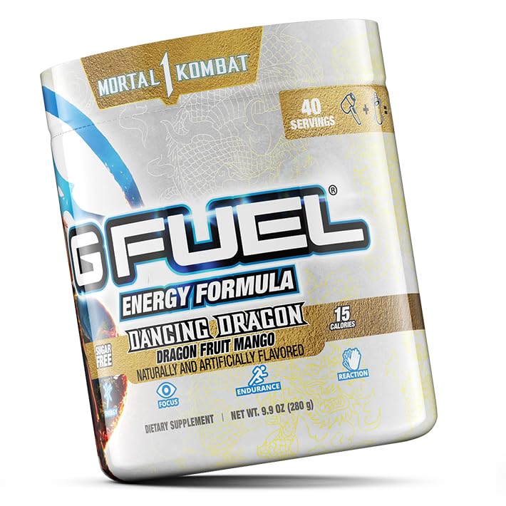 G fuel Mortal Kombat Dancing Dragon Energy Powder, Sugar Free, Clean Caffeine Focus G fuel uk supplements