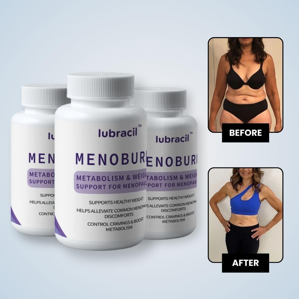 Lubracil Menoburn Perimenopause & Menopause Supplements for Women – Helps Metabolism, Estrogen & Wellness – Targets Hot Flashes, Bloating & Energy – 120 Count, 2 Pack Lubracil uk supplements