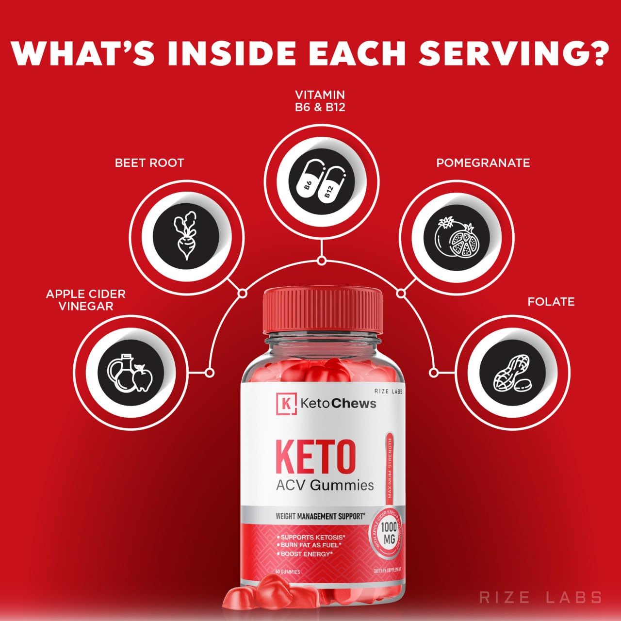 (2 Pack) Keto Chews Gummies - Keto Chews ACV Gummies for Weight Loss 525 MG rize labs uk supplements
