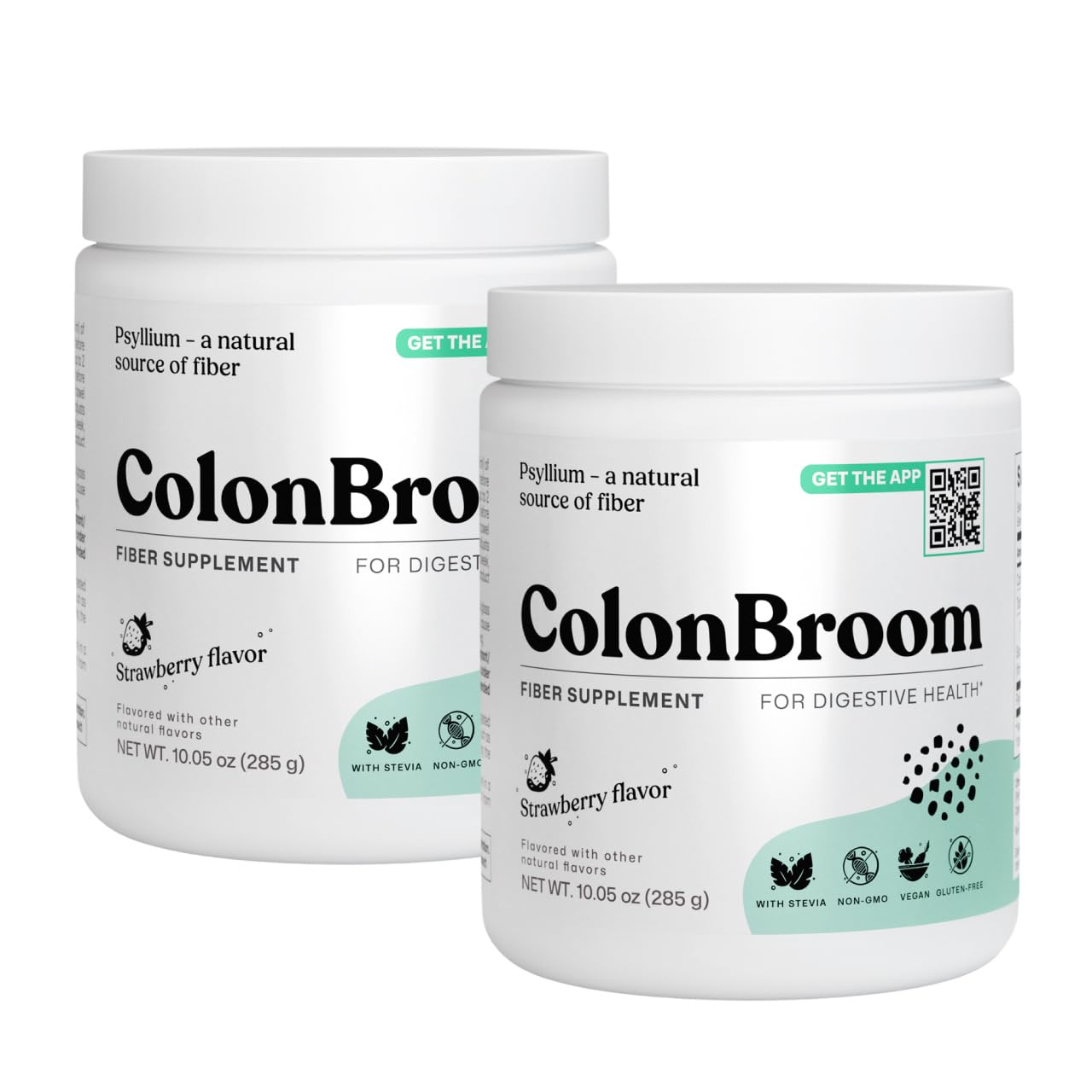 ColonBroom Psyllium Husk Powder - Colon Cleanse for Bloating Relief & Gut Health - Fiber Powder Drink - Easy to Mix - Vegan, Gluten Free, Non-GMO - Strawberry (100 Servings) ColonBroom uk supplements