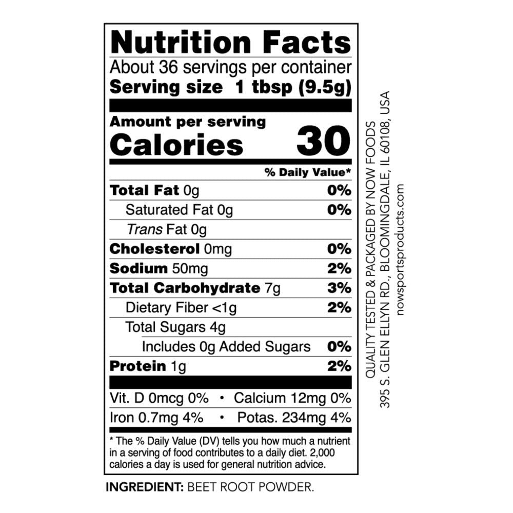NOW Sports Nutrition, Beet Root Powder, Super Food With Naturally Occurring Nitrates NOW uk supplements