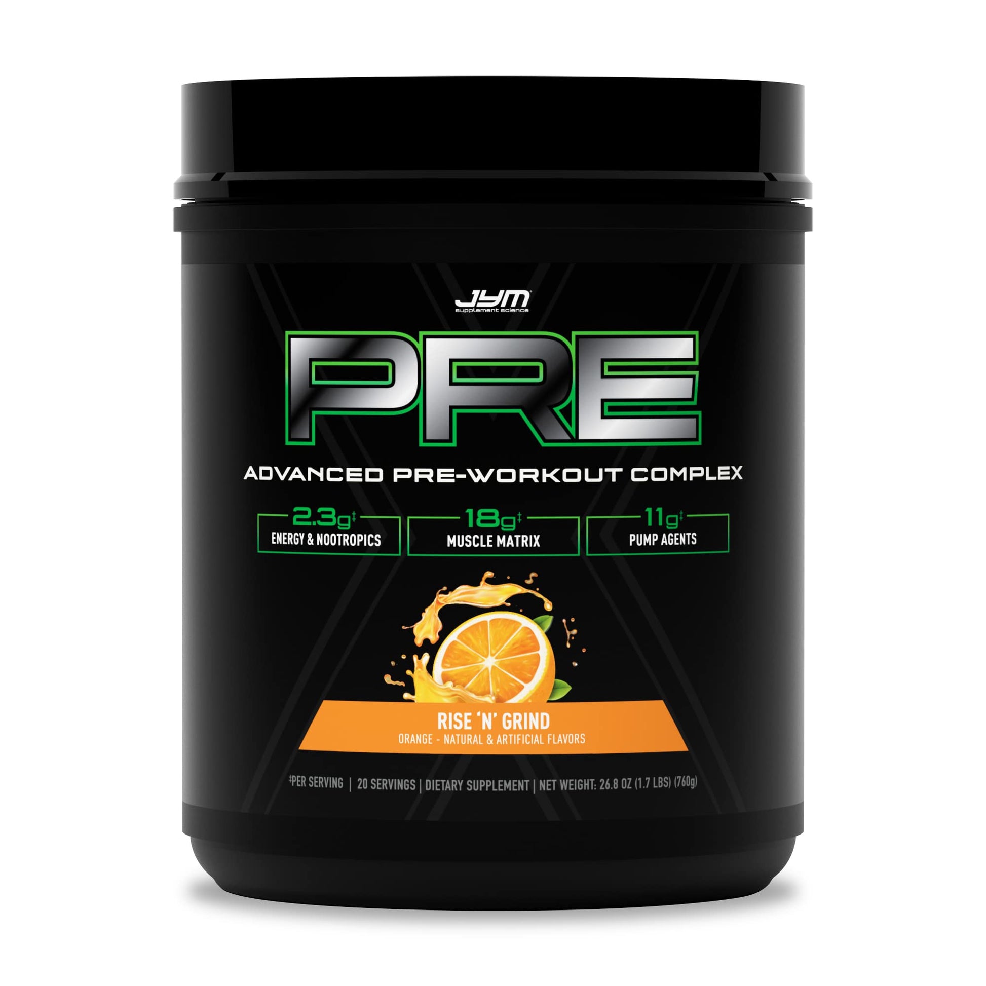 PRE JYM X - Rise N' Grind JYM Supplement Science uk supplements