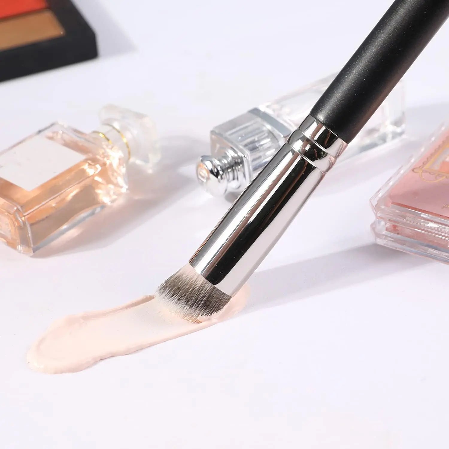 ENERGY Concealer Brush Under Eye Mini Angled Flat Top Kabuki Nose Contour Brush for Concealing Blending Setting Buffing with Powder Liquid Cream Cosmetic Pro Small Makeup Foundation brushes 270 ENERGY uk supplements
