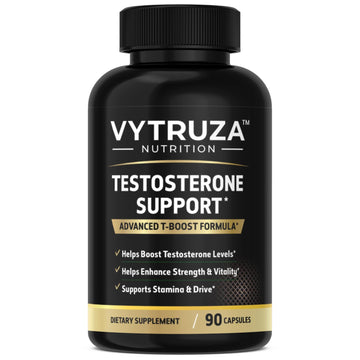 VYTRUZA Nutrition Advanced T-Boost Formula Test Support Capsules, Premium Ingredients, Energy, Strength Support Supplement for Men, 90 Capsules VYTRUZA uk supplements