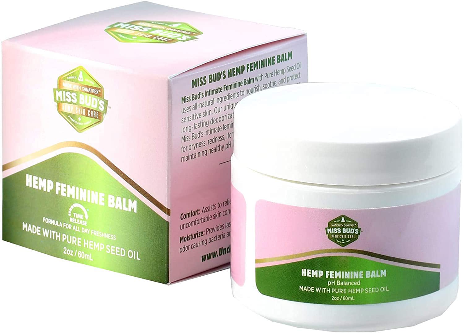 Miss Bud’s Hemp Intimate Feminine Vulva Balm Relieves Itching, Burning, and Redness Eliminates NATURE'S ORIGINAL MADE WITH CANATREX UNCLE BUD'S · TOPICAL PAIN RELIEVER · A TRUSTED FAMILY FORMULA uk supplements
