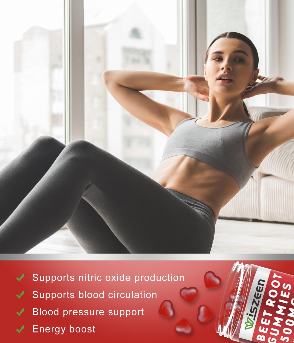 Wiszeen Beet Root Gummies - 60 Servings - Beets Gummies Beet Chews Nitric Oxide Wiszeen uk supplements