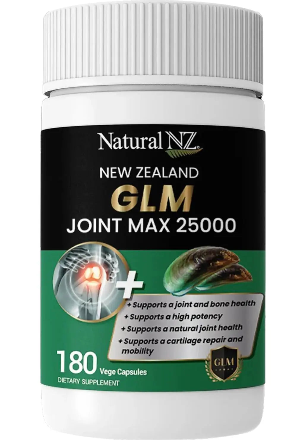 Natural NZ GLM (Green Lipped Mussel) Joint Max 25000 180 Capsuels (1) Natural NZ uk supplements