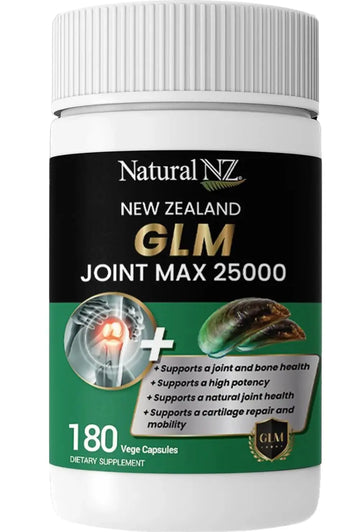 Natural NZ GLM (Green Lipped Mussel) Joint Max 25000 180 Capsuels (1) Natural NZ uk supplements