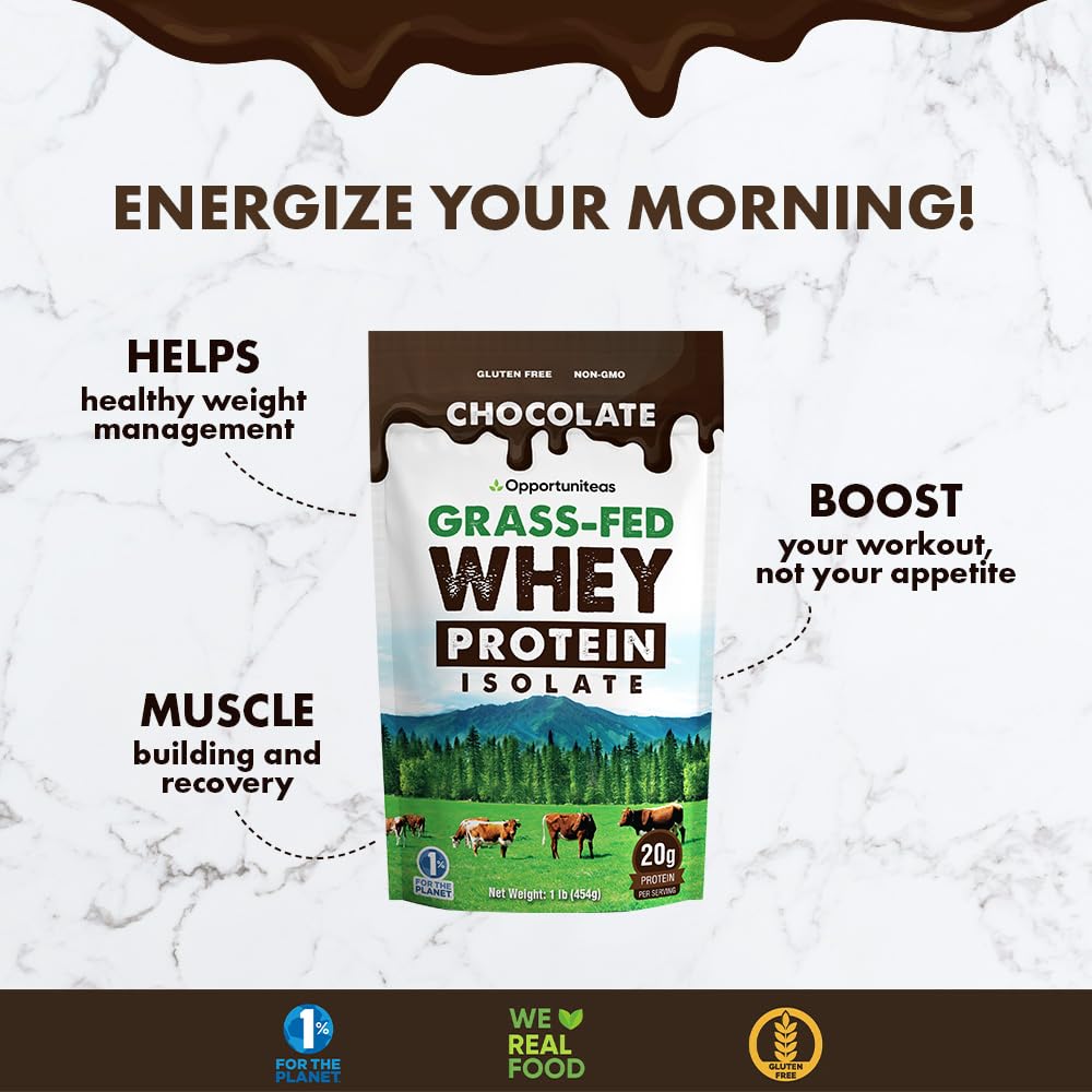 Opportuniteas Chocolate & Vanilla Whey Protein Powder Bundle - Grass Fed Whey Isolate Opportuniteas uk supplements