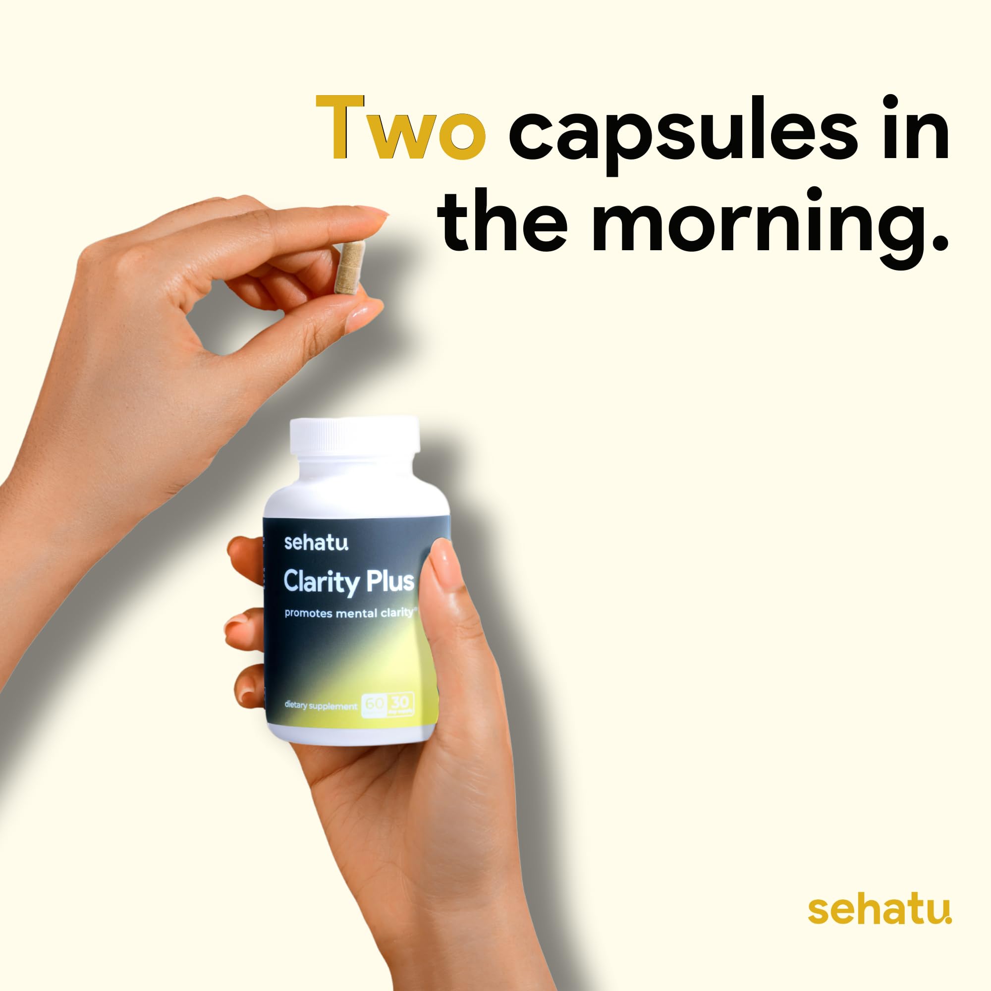 SEHATU Clarity Plus Cognitive Wellness Supplement | Packed with 10 Powerful Adaptogenic Mushrooms | Clear Brain Fog and Support Mental Clarity | 60 Count | 30 Day Supply SEHATU uk supplements