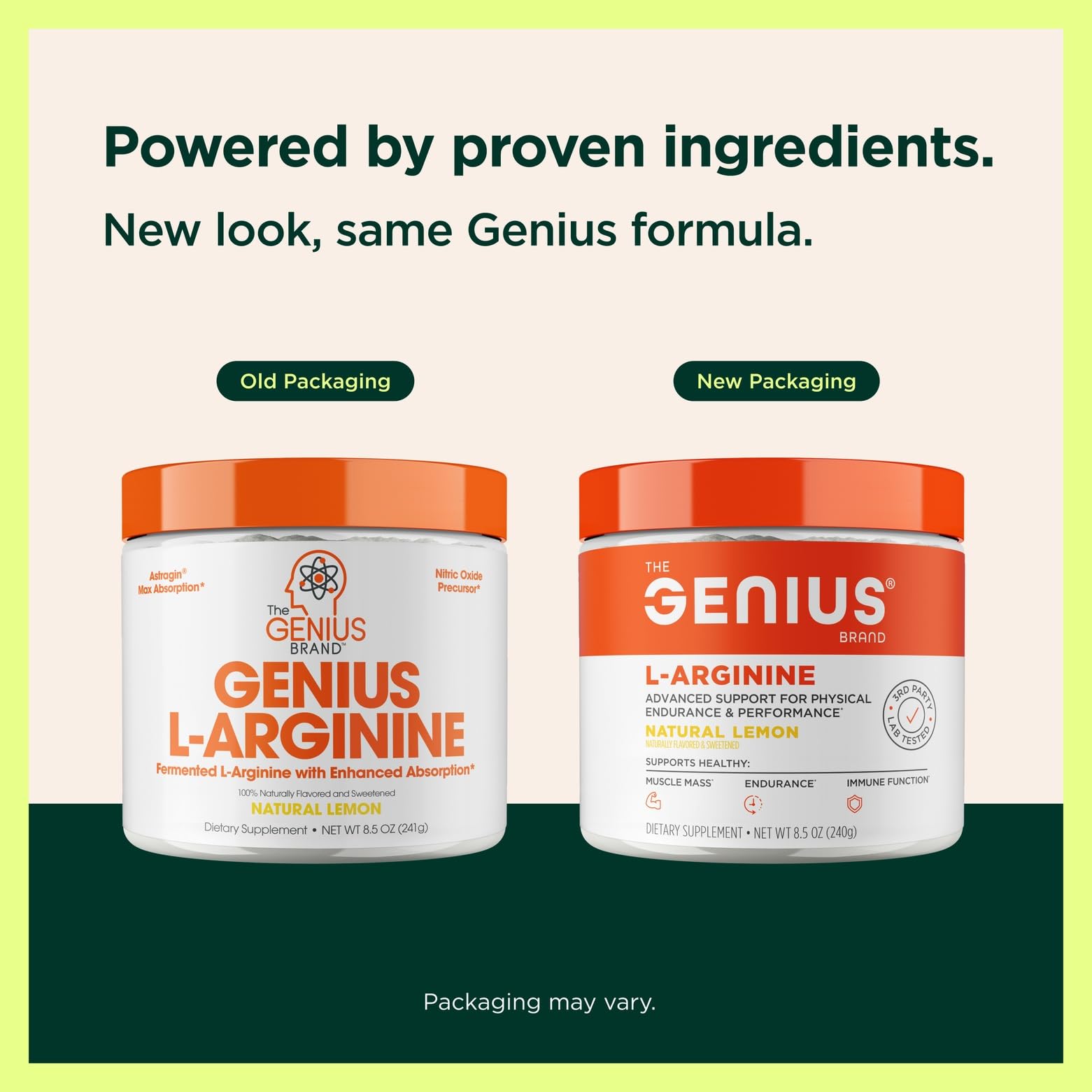 Genius L-Arginine Nitric Oxide Powder - Fermented L- Arginine Nutritional Supplements & Nitric Oxide Booster - Pre Workout, Natural Muscle Builder - 30 Servings, Lemon The Genius Brand uk supplements