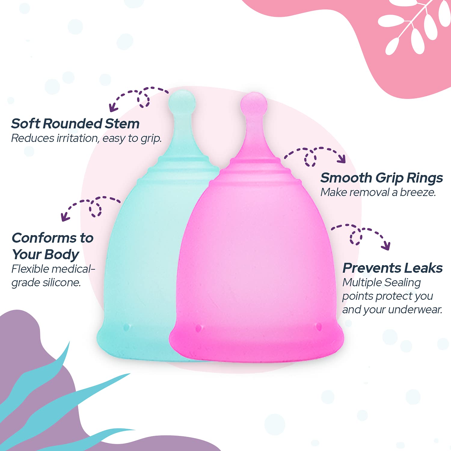 Ecoblossom Menstrual Cup Sterilizer - Modern Menstrual Cup Cleaner Unscented Sanitizer EcoBlossom uk supplements