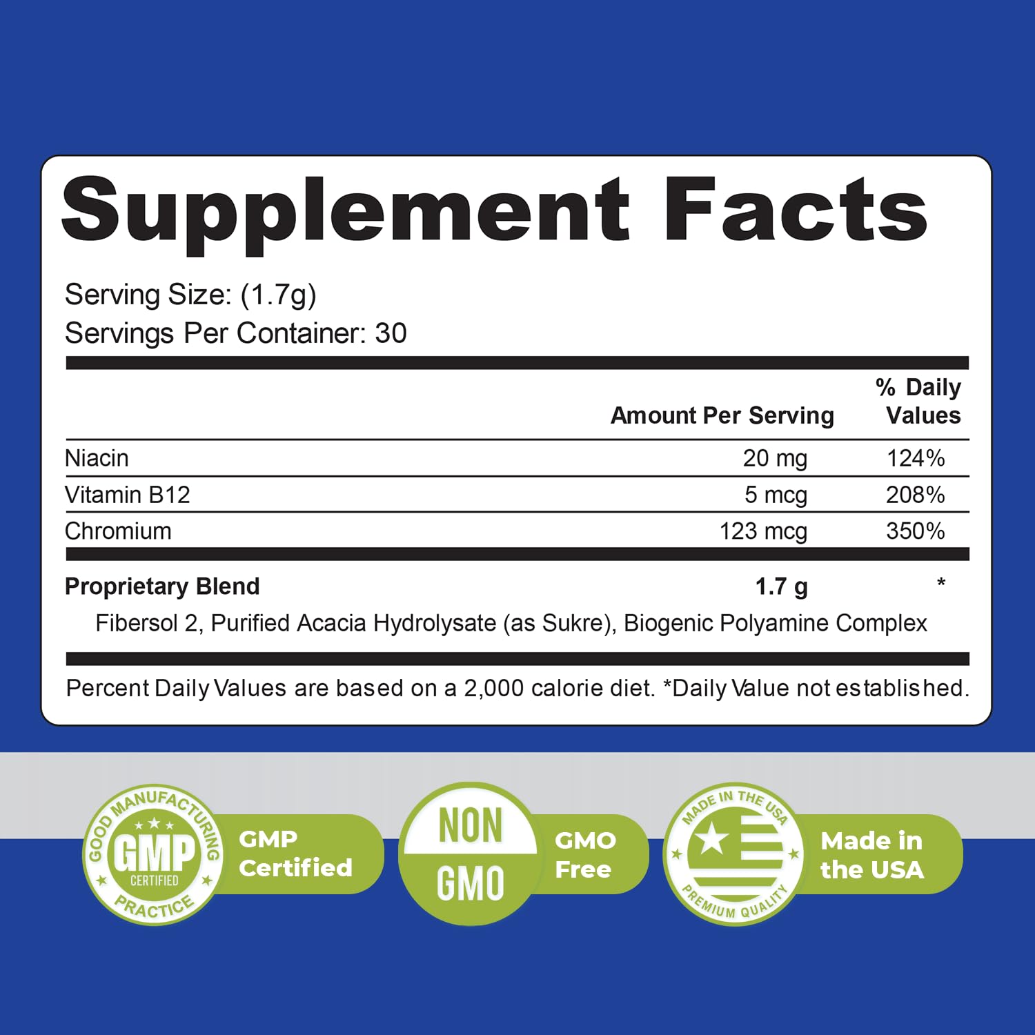 Nature’s NutriWave UltraFasting Complex Powder – Natural Supplement with Niacin, Vitamin B12 & Chromium – Made in the USA,Non-GMO, Easy-to-Use, 1 Month Supply, 1.79oz, 51g Nature’s NutriWave uk supplements