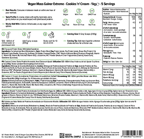 Protein Works - Vegan Mass Gainer Extreme | High Calorie Protein Powder | Weight Gainer Protein Works uk supplements