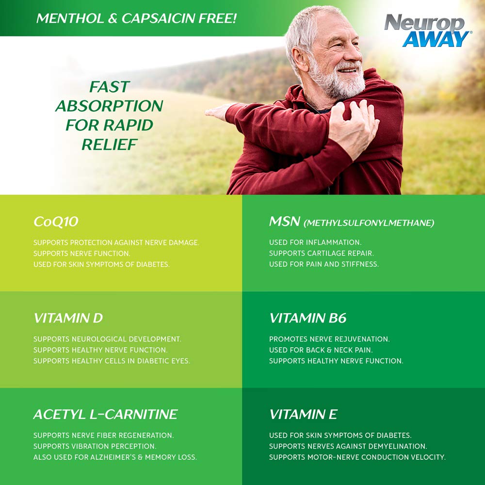 NeuropAWAY® Maximum Strength Gel, for Nerve discomfort, Burning, Tingling, and Numbness 2oz NeuropAWAY uk supplements