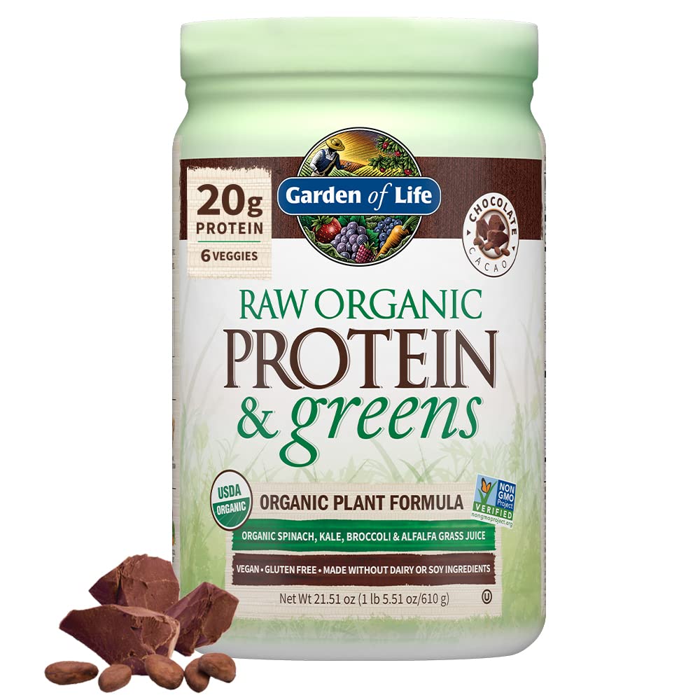 Garden Of Life, Powder Protein Greens Chocolate Organic, 22 Ounce Garden of Life uk supplements