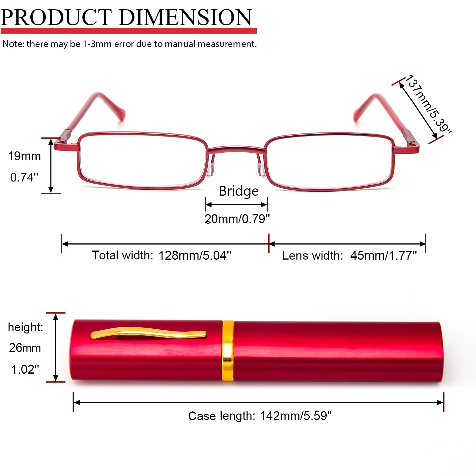 REAVEE 3 Pack Slim Pen Reading Glasses Small Tube Stylish Readers for Women Men REAVEE uk supplements