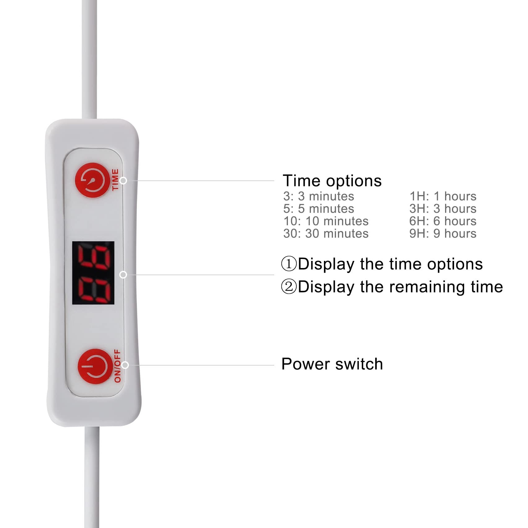 MAINENG Infrared & Red Light Therapy Lamp with Timer, 660nm & 850nm LED - M7685 MAINENG uk supplements