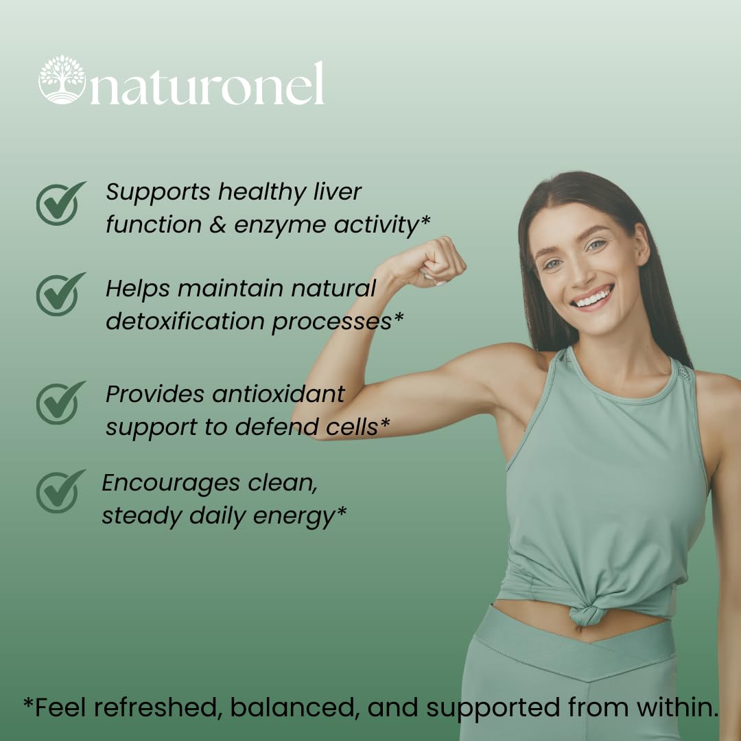 Naturonel Liver Protect – Liver Cleanse Detox & Repair | Liver Detox with Milk Thistle, Beetroot, Artichoke, Dandelion, Chicory, Yarrow, Jujube & Herbal Detox Blend | Made in USA, GMP Certified (1) Naturonel uk supplements