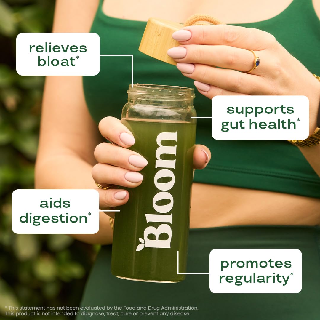 Bloom Nutrition Superfood Greens Powder, Digestive Enzymes with Probiotics and Prebiotics, Gut Health, Bloating Relief for Women, Chlorella, Green Juice Mix with Beet Root Powder, 30 SVG, Mango Bloom Nutrition uk supplements