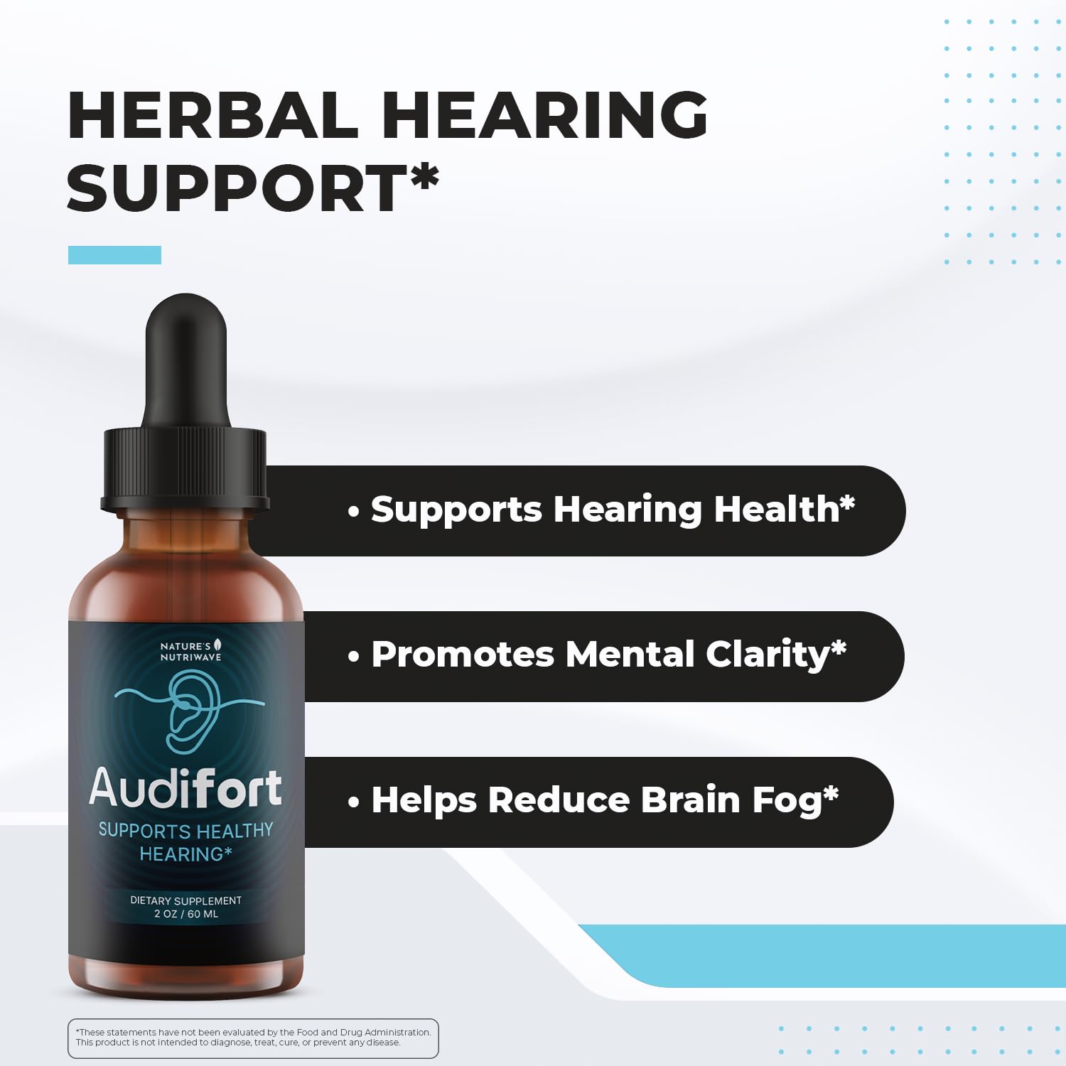 Nature’s NutriWave Audifort Drops – Herbal Liquid Supplement with Grape Seed & Panax Ginseng – Non-GMO, Easy-to-Take, Made in the USA – 60 Servings, 1 Month Supply Nature’s NutriWave uk supplements