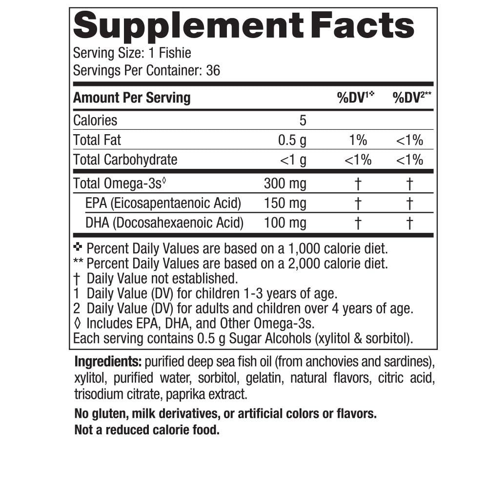 Nordic Naturals Nordic Omega-3 Fishies, Tutti Frutti - 36 Fishies - 300 mg Total Omega-3s with EPA & DHA - Healthy Brain, Mood, Vision & Immune System - Non-GMO - 36 Servings Nordic Naturals uk supplements