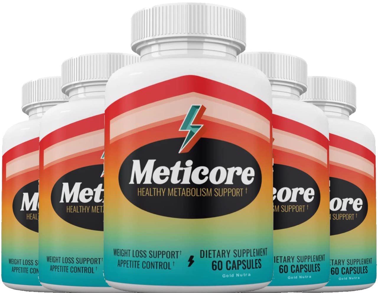 (Official) 5 Pack Meticore Weight Management Keto Pills, Energy Support - 300 Capsules Gold Nutra uk supplements