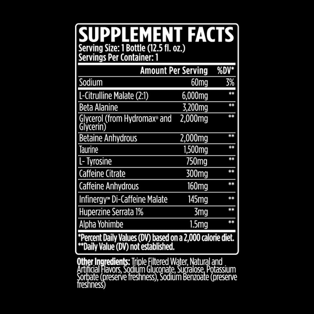 VMI Sports KXR High Stimulant Pre-Workout Energy Ready to Drink 400mg Caffeine VMI Sports uk supplements