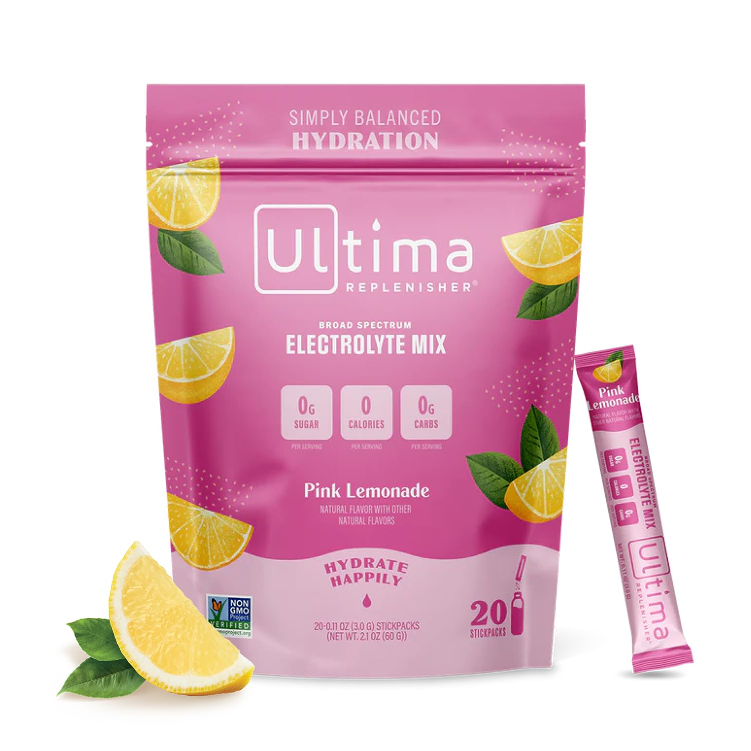 Ultima Replenisher Daily Electrolyte Drink Mix – Pink Lemonade, 20 Stickpacks – Hydration Ultima Replenisher uk supplements