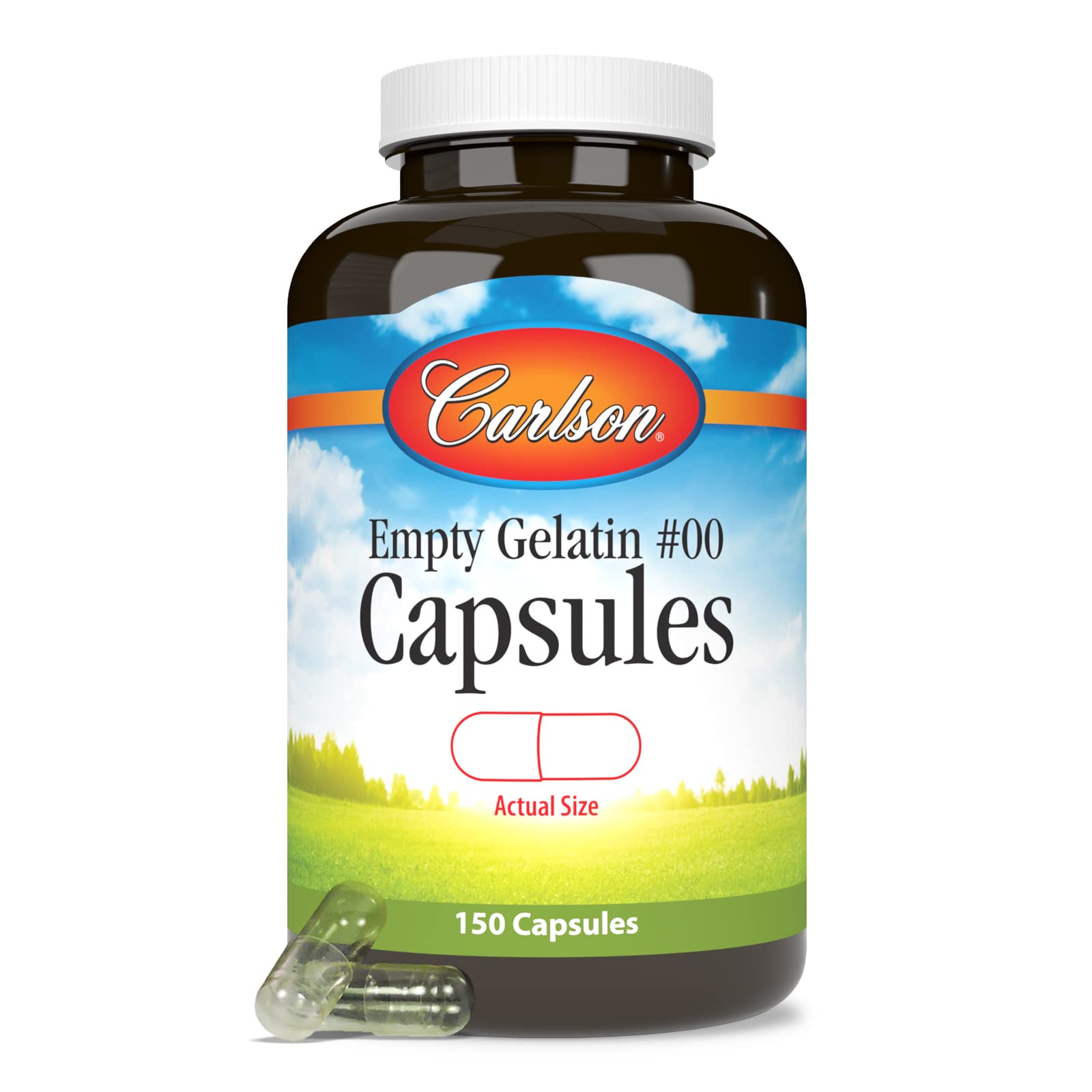 Carlson - Empty Gelatin #00 Capsules, Easy to Separate & Fill, 150 capsules Carlson uk supplements